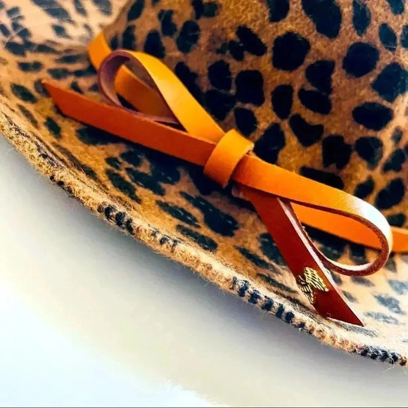 Victoria Secrets Leopard Hat With Wing Charm